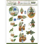 3D Push Out - Jeanine's Art - Christmas Cottage - Blue Decorations SB10591