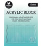 SL-ES-ASB03 - SL Acrylic stamp block for clear and cling stamps with grid Essentials nr.03 - 50x80x8 mm