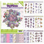     3D Push Out book 33 - Purple Flowers 3DPO10033