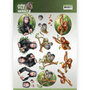 CD11299 3D Knipvel - Amy Design - Wild Animals - Monkeys