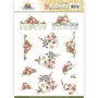 SB10354 3D Pushout - Precious Marieke - Blooming Summer - Red Summer Flowers