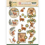 SB10371 3D Pushout - Amy Design - Christmas in Gold - Deers in Gold